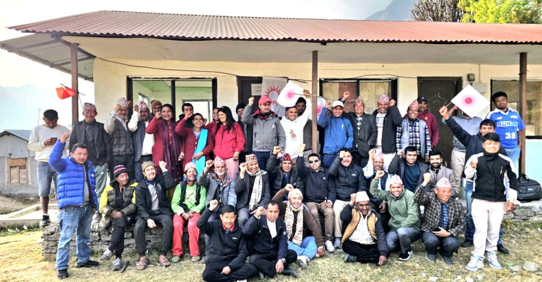 कालिञ्चोक गाउँपालकामा एमालेको चुनावी अभियान